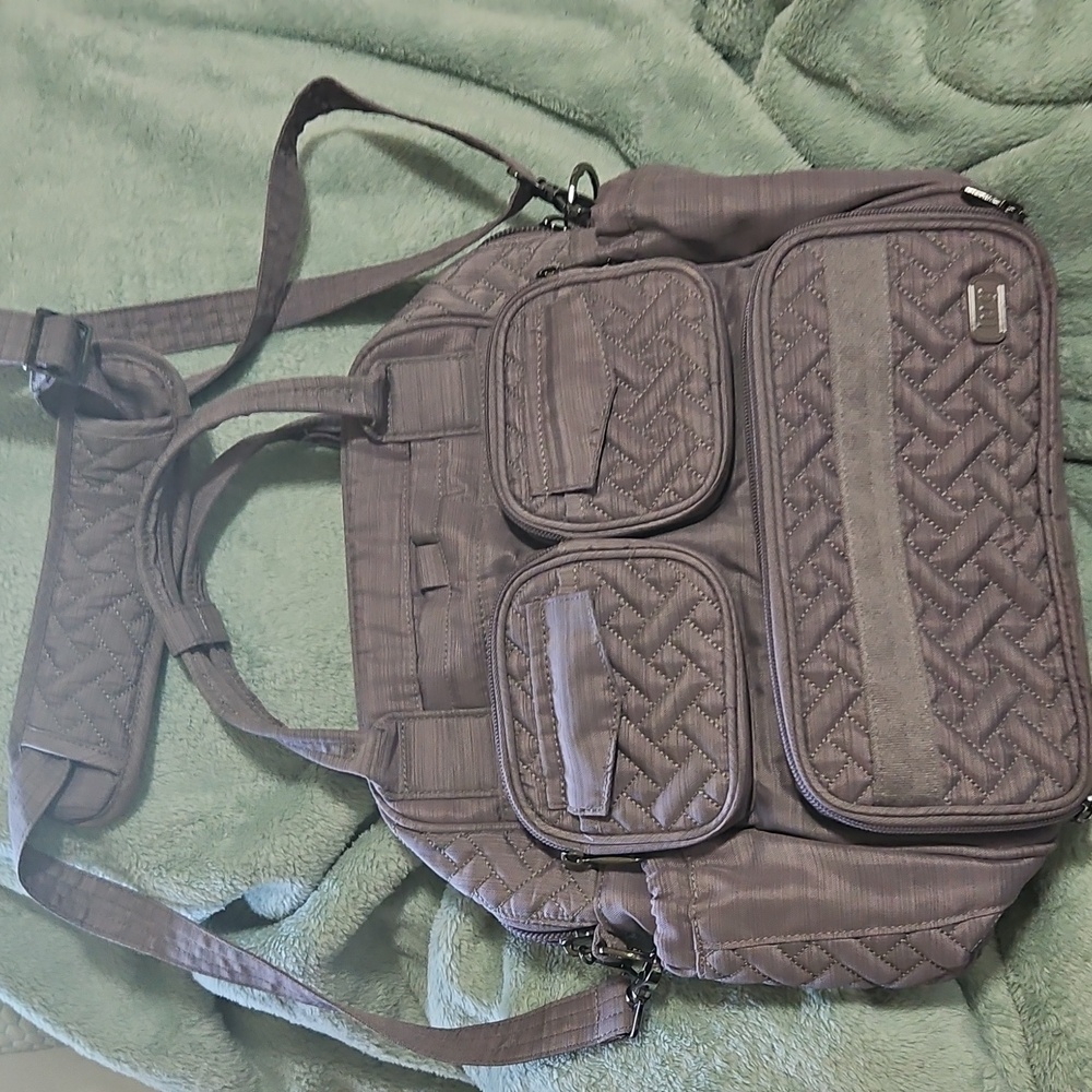 LUG Quilted PEARL GRAY PUDDLE JUMPER MINI TOTE